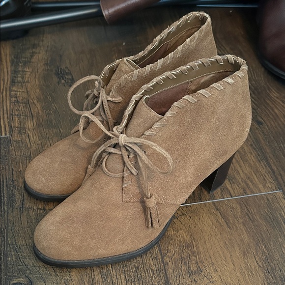 Lauren Ralph Lauren Brown Suede Ankle Boots - Picture 1 of 5